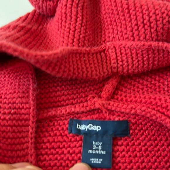 GapBaby Bear Garter Cardigan red 3/6m - Picture 3 of 4
